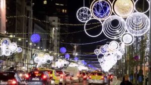 Bucharest’s Christmas lights shine despite austerity squeeze