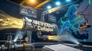 Russia’s Pipeline Gas Exports to Europe Plunge